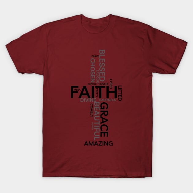 faith cross T-Shirt by Christian custom designz